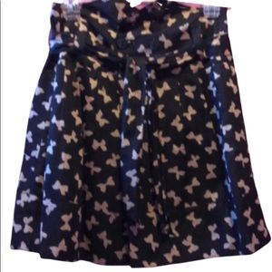 SEE BY CHLOE black & cream bow patterned skirt